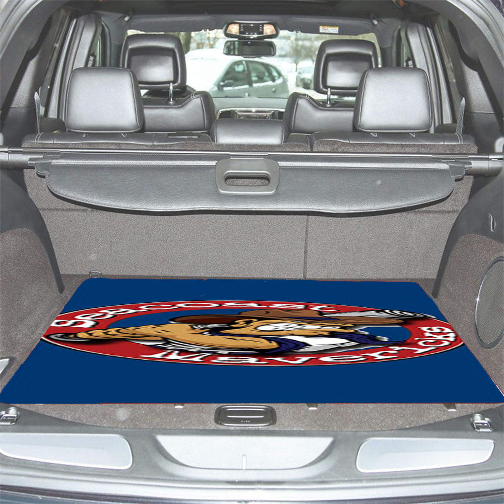 Seacoast Mavericks Baseball Logo Blue Car Trunk Mat Non Slip