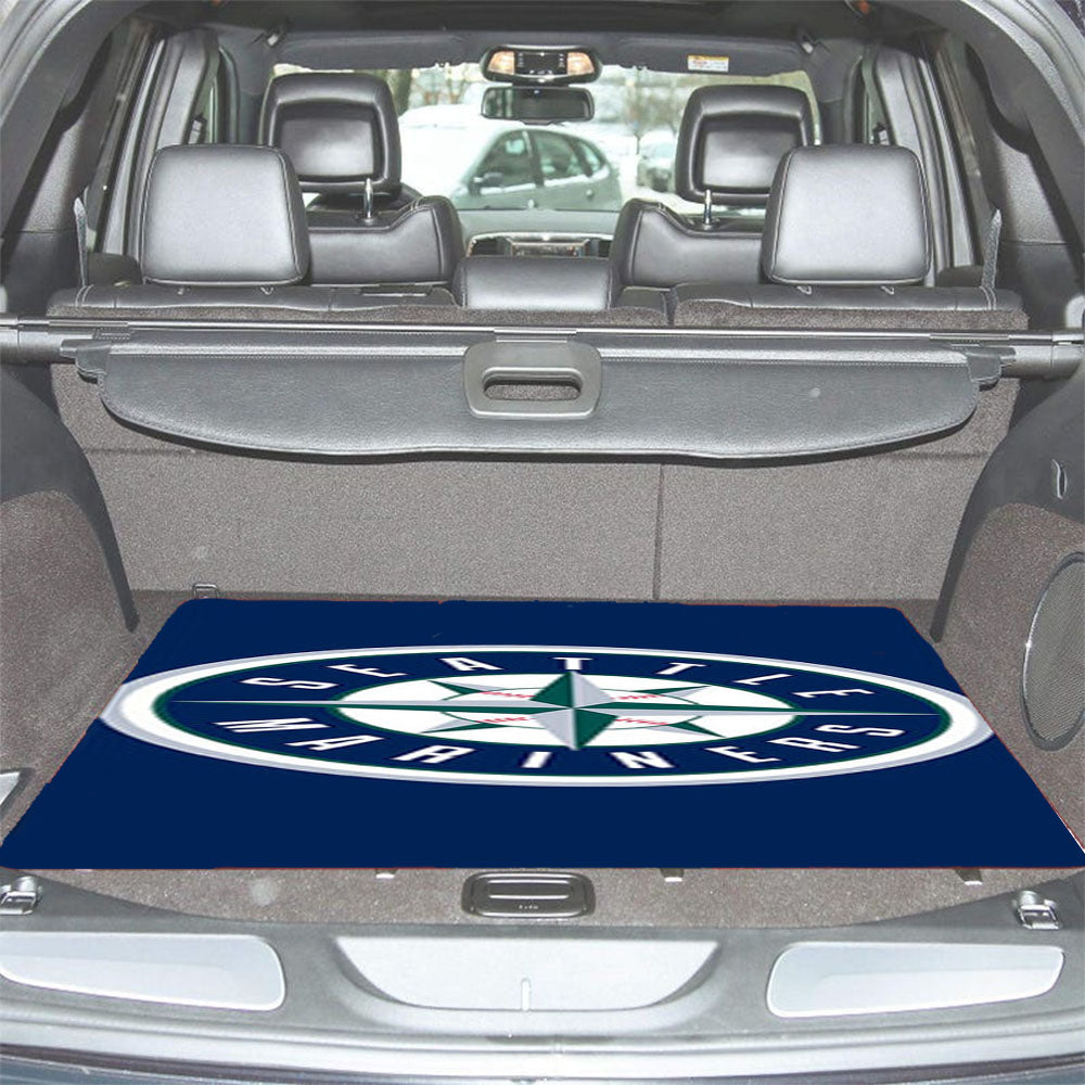 Seattle Mariners Baseball Logo Blue Car Trunk Mat Non Slip