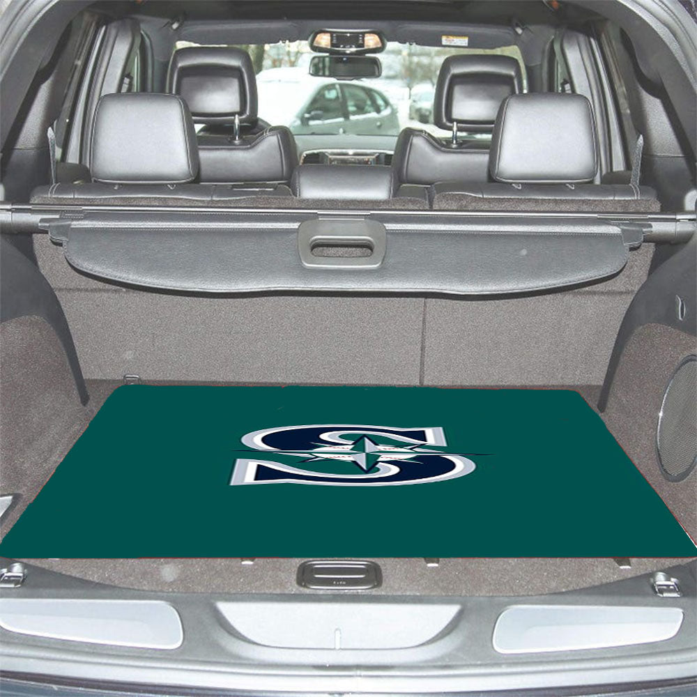 Seattle Mariners Logo Green Car Trunk Mat Non Slip