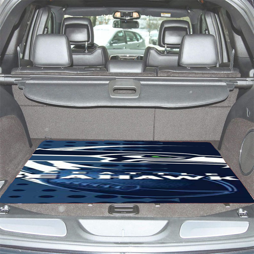 Seattle Seahawks Over Dots Car Trunk Mat Non Slip
