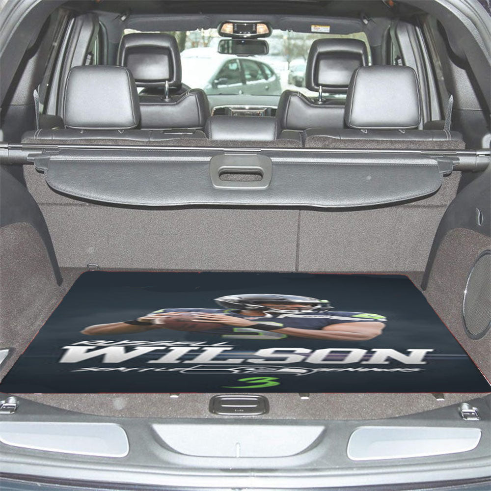 Seattle Seahawks Russell Wilson Car Trunk Mat Non Slip
