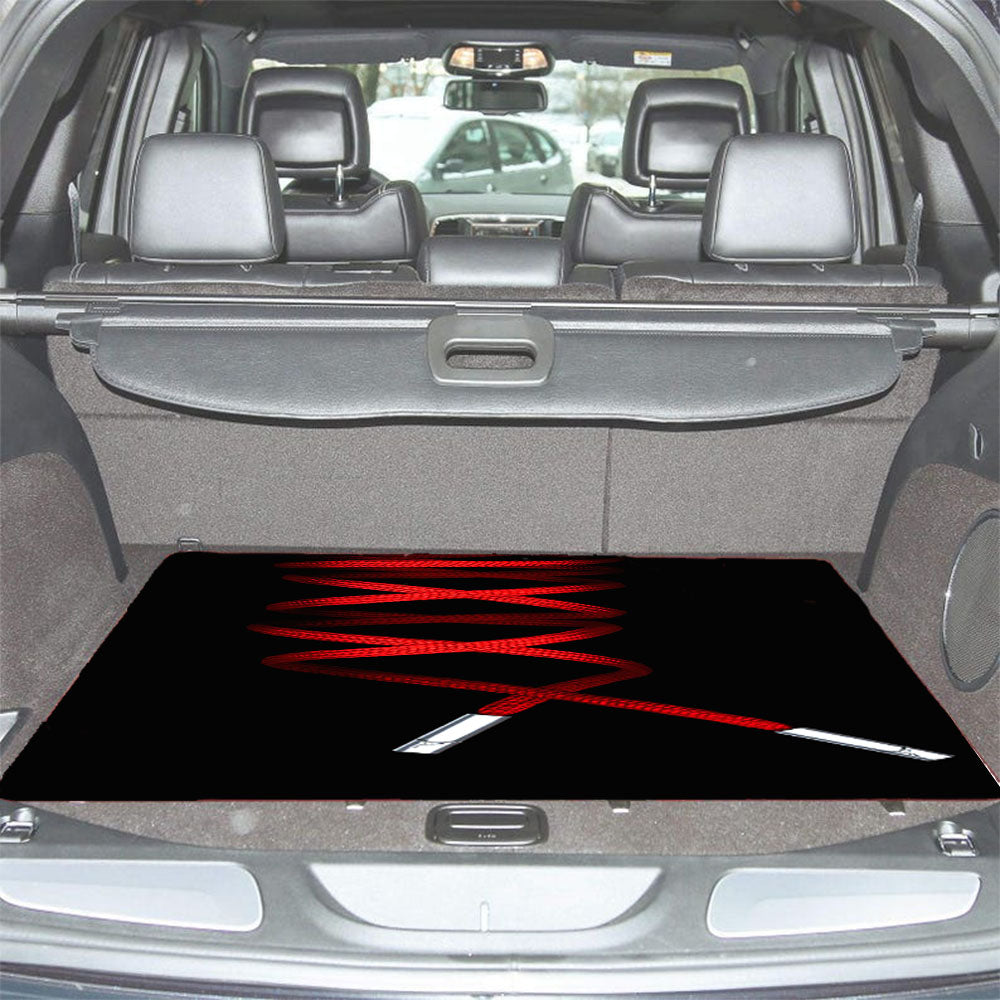 Shoelace Jordan Red Car Trunk Mat Non Slip