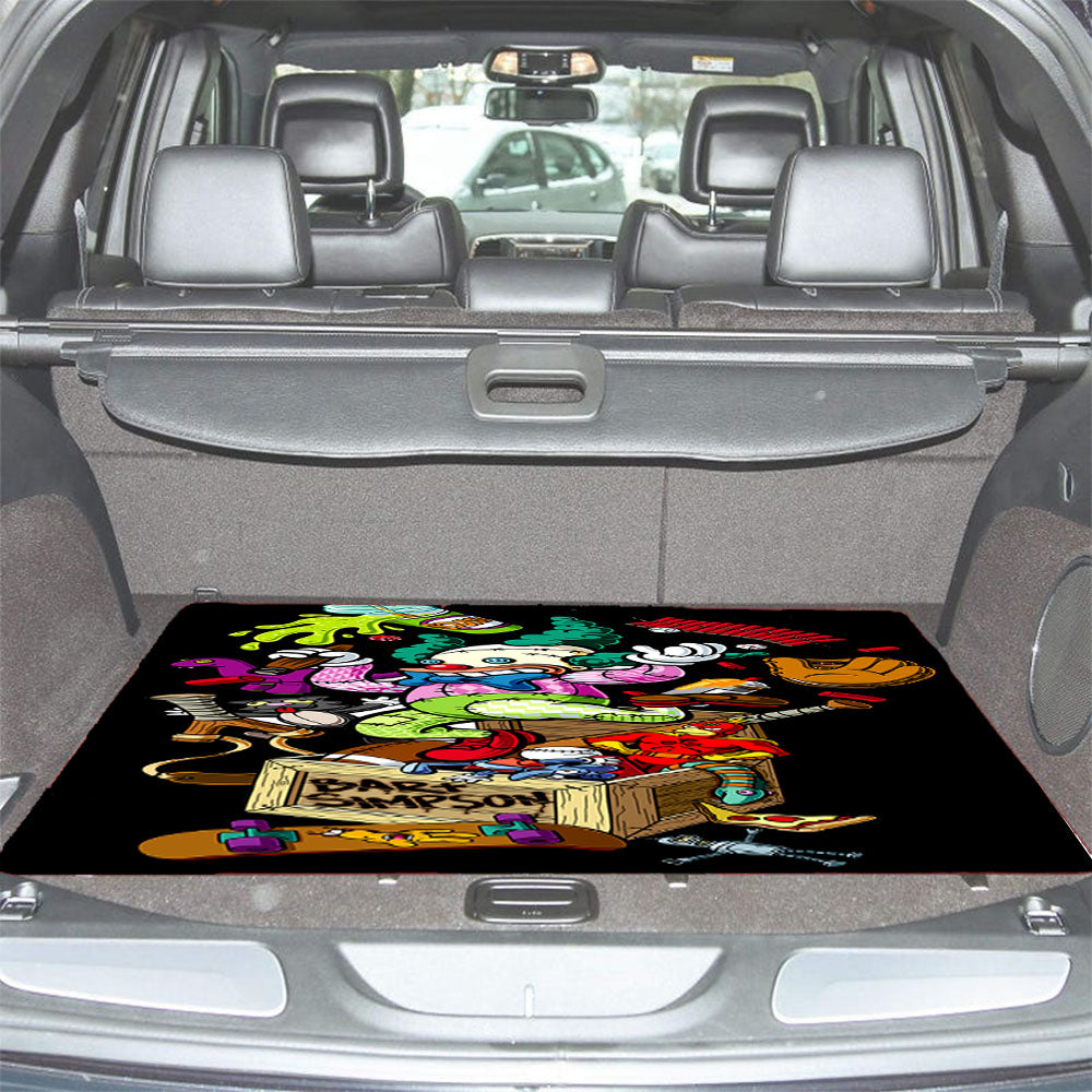 Simpsons Bar Santa Cruz Skateboards Art Black Car Trunk Mat Non Slip