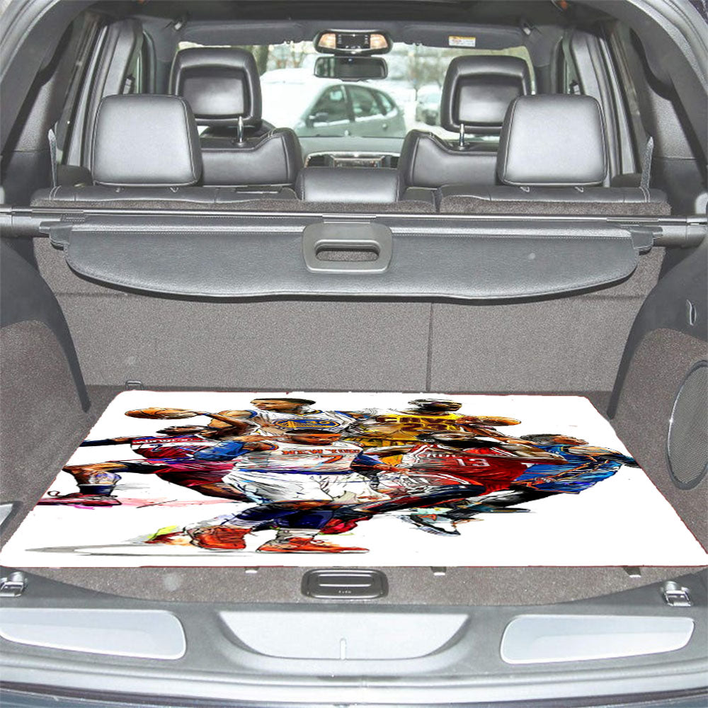 Six Legendary Nba Players Art Car Trunk Mat Non Slip