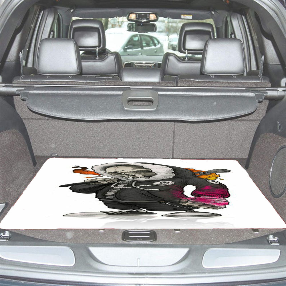 Skinhead Mural Baseball Car Trunk Mat Non Slip