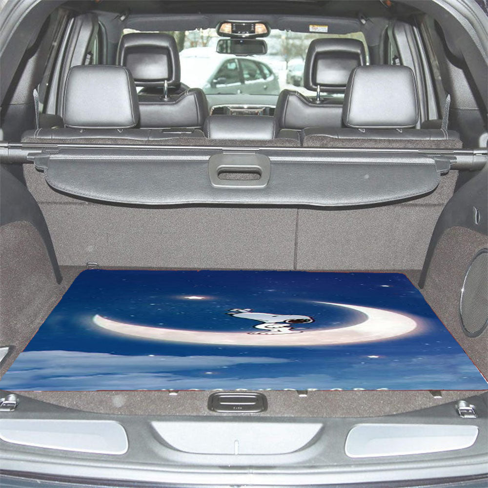 Snoopy Peanuts In Moon Car Trunk Mat Non Slip