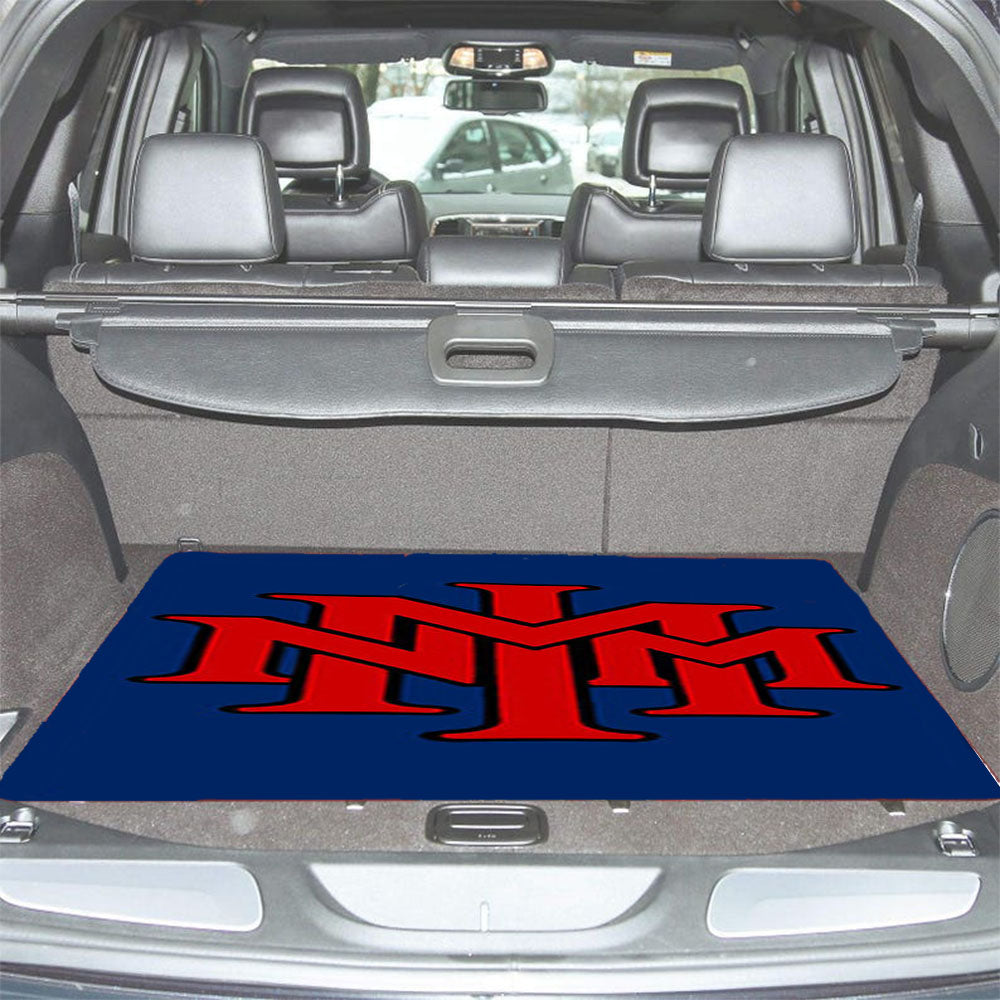 Stackednmmi Baseball Logo Blue Car Trunk Mat Non Slip