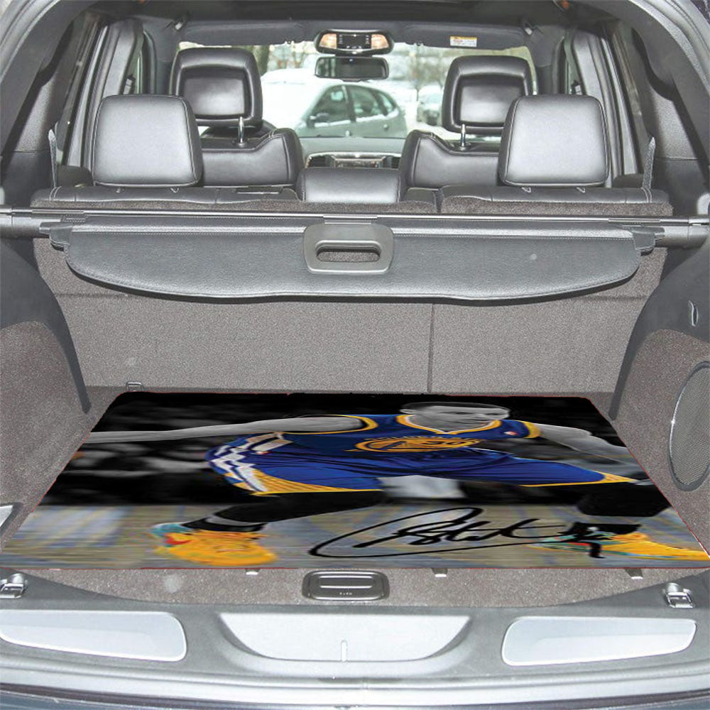 Stephen Curry Grey Blue Gold Car Trunk Mat Non Slip