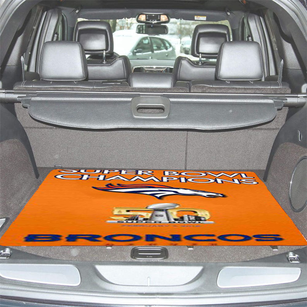 Super Bowl 50 Denver Broncos Car Trunk Mat Non Slip