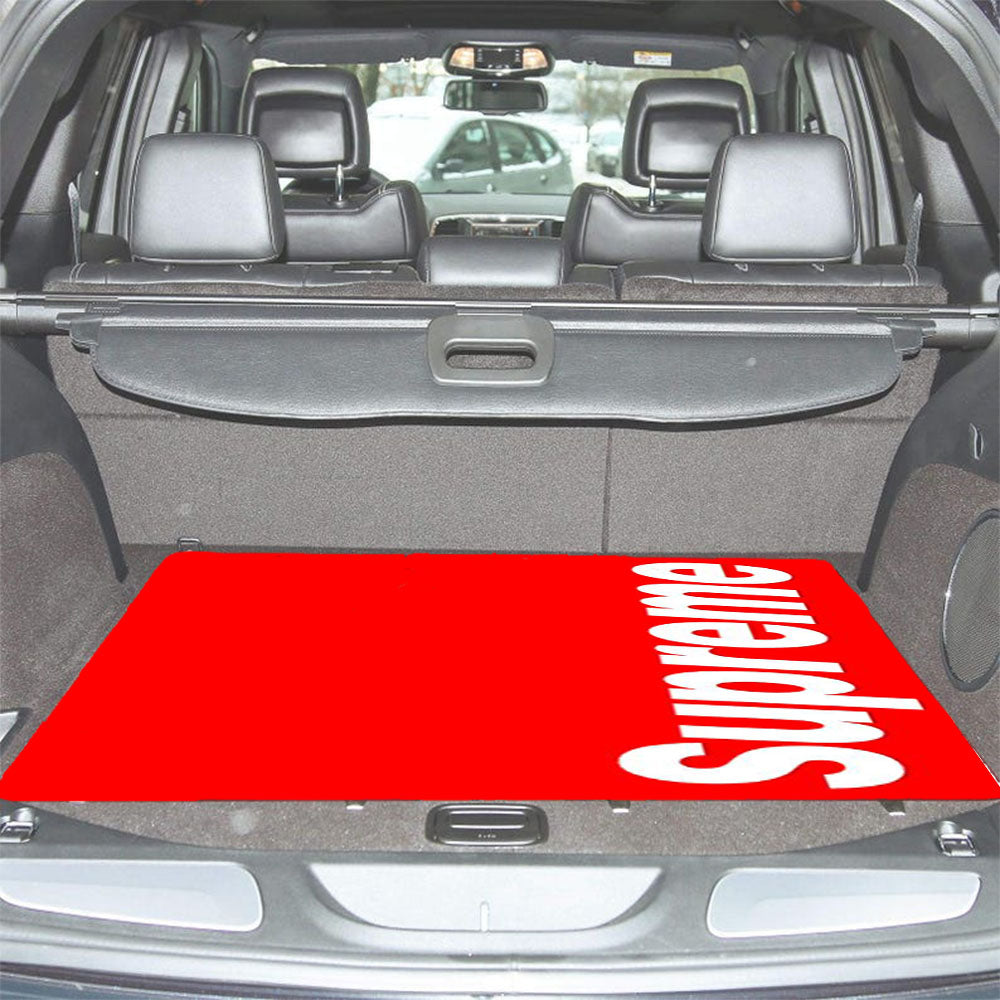 Supreme Red Logo Car Trunk Mat Non Slip