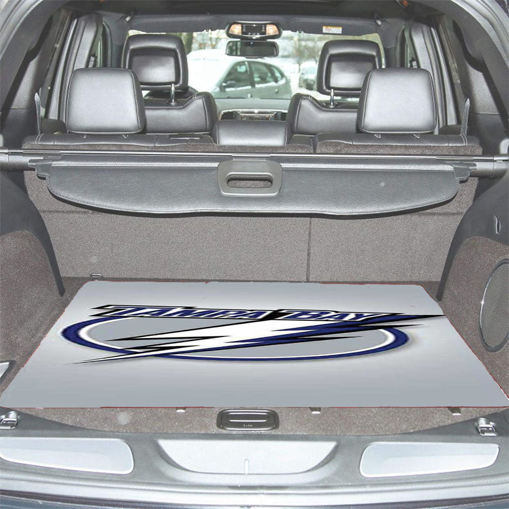 Tampa Bay Lightning Silver Radial Car Trunk Mat Non Slip