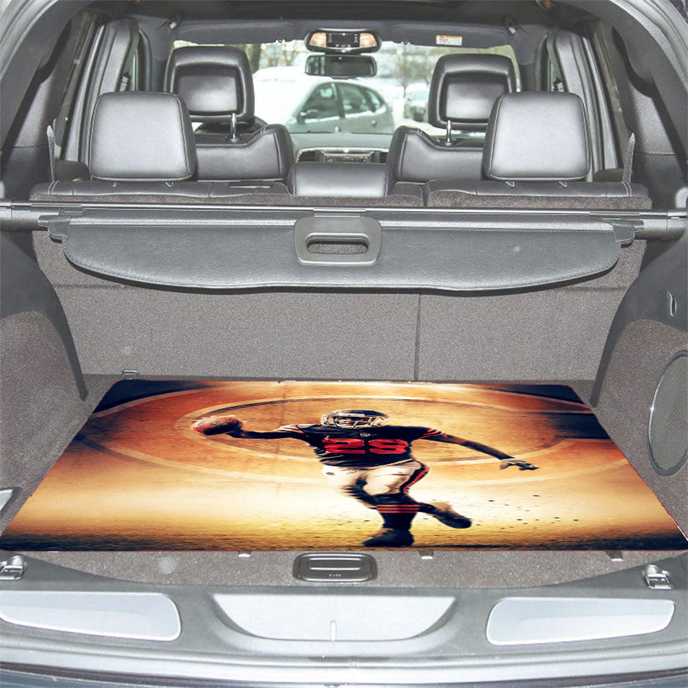 Tarik Cohen Chicago Bear Car Trunk Mat Non Slip
