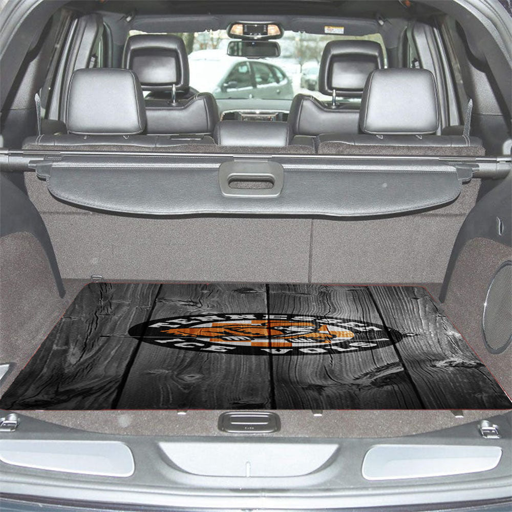 Tennessee Ice Vols Nhl Logo Dark Wood Wallpaper Car Trunk Mat Non Slip