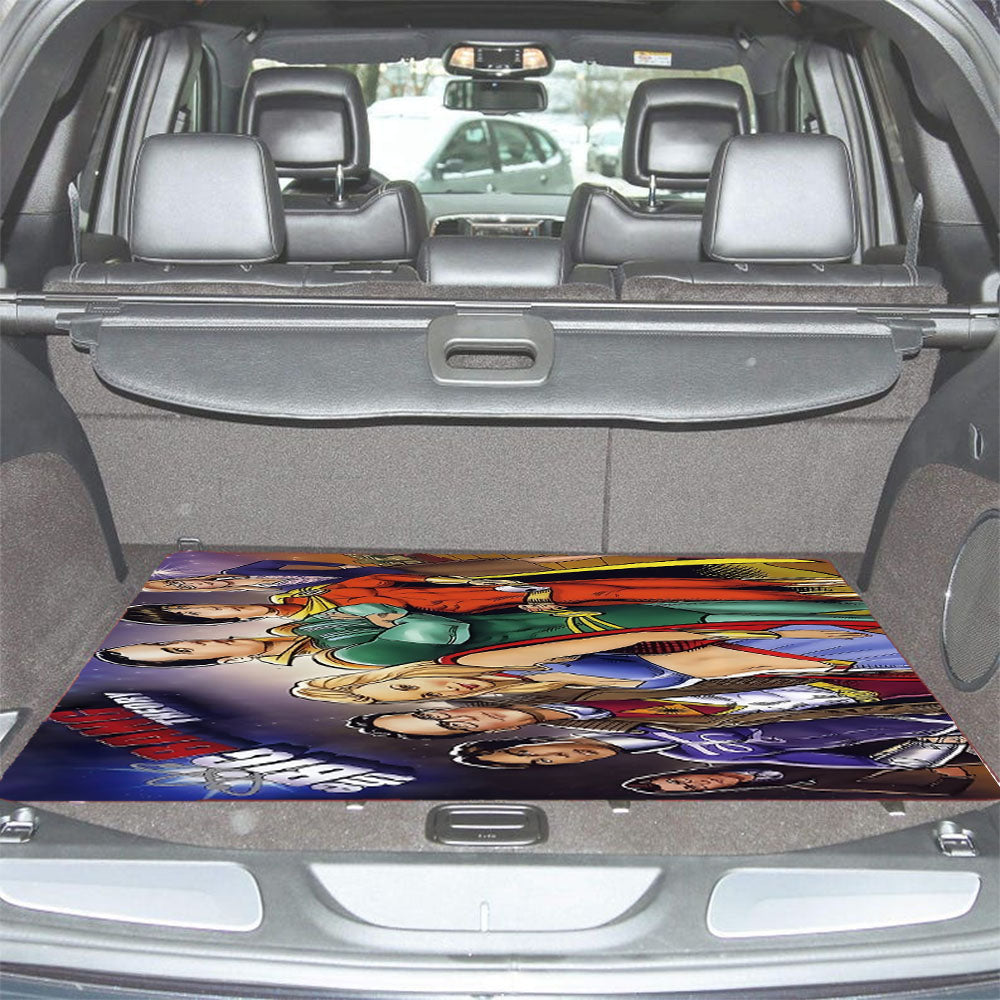 The Big Bang Theory Cartoon Wallpaper Car Trunk Mat Non Slip