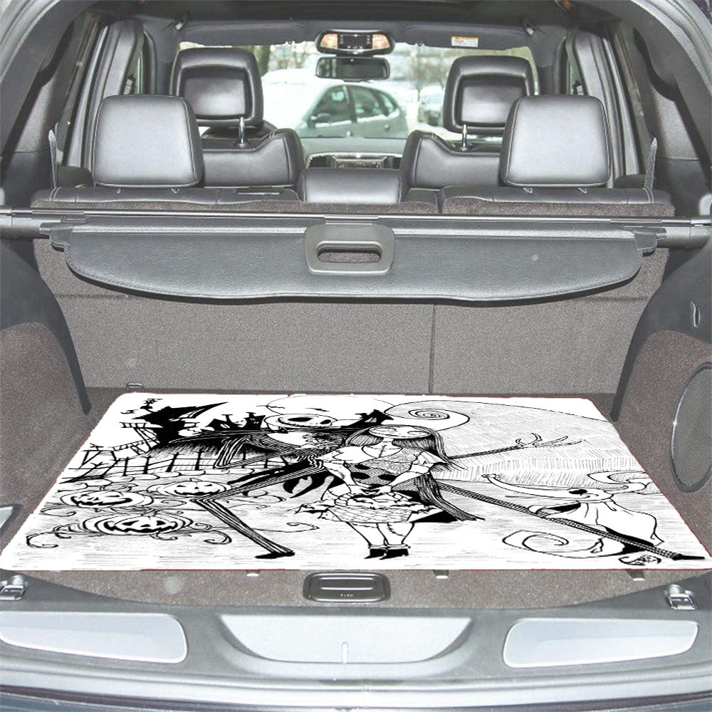 The Nightmare Before Christmas Sketch Car Trunk Mat Non Slip