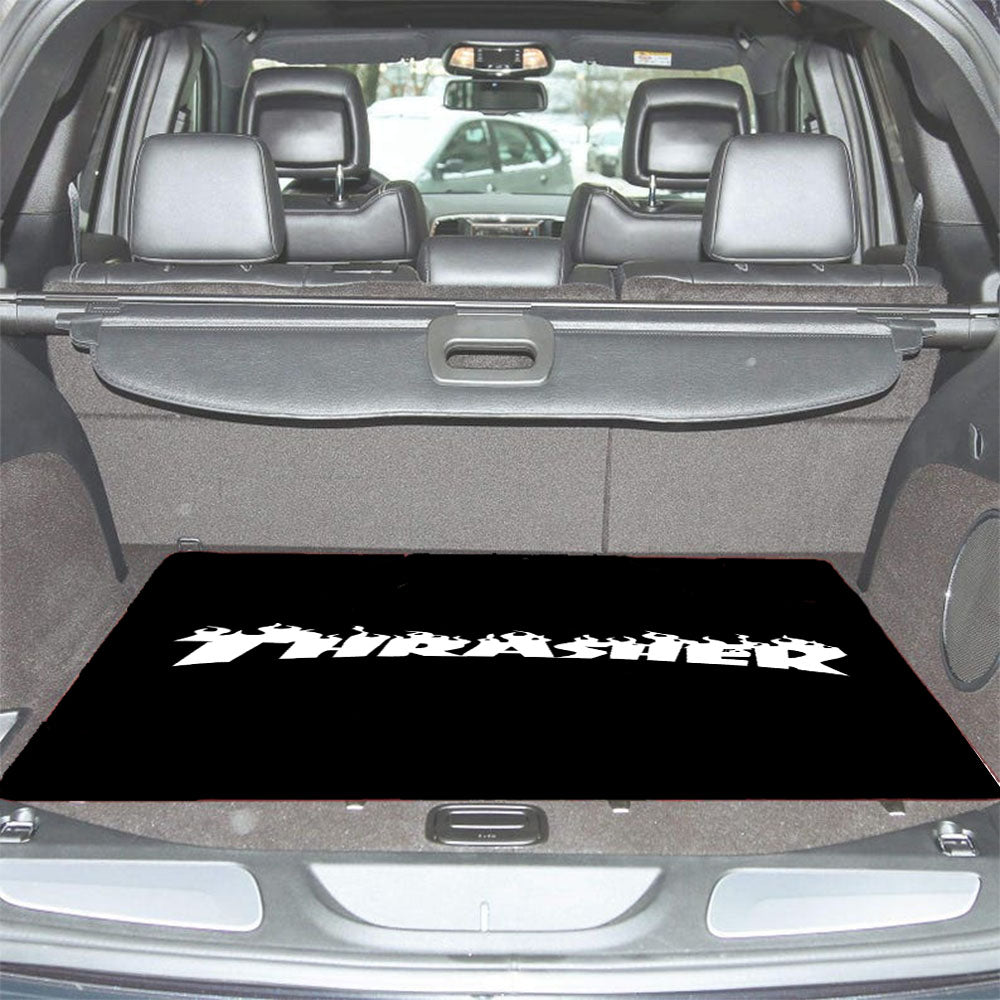 Thrasher Black White Car Trunk Mat Non Slip