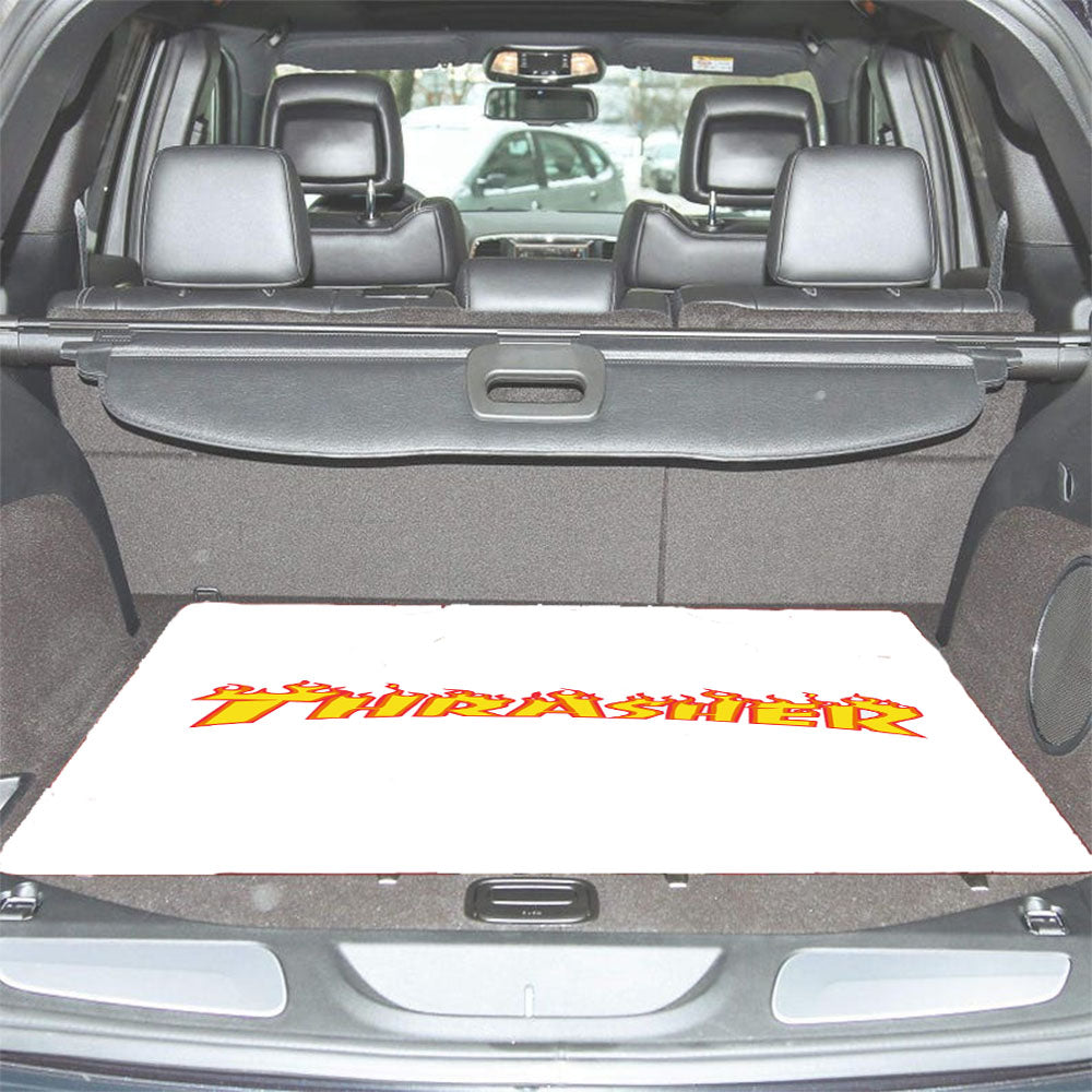 Thrasher White Car Trunk Mat Non Slip