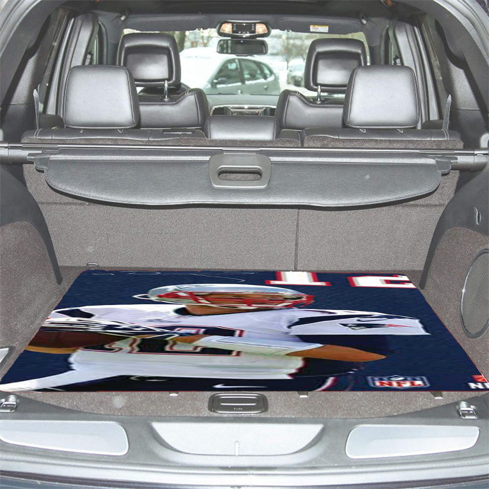 Tom Brady Jersey Bkg Autograph Car Trunk Mat Non Slip