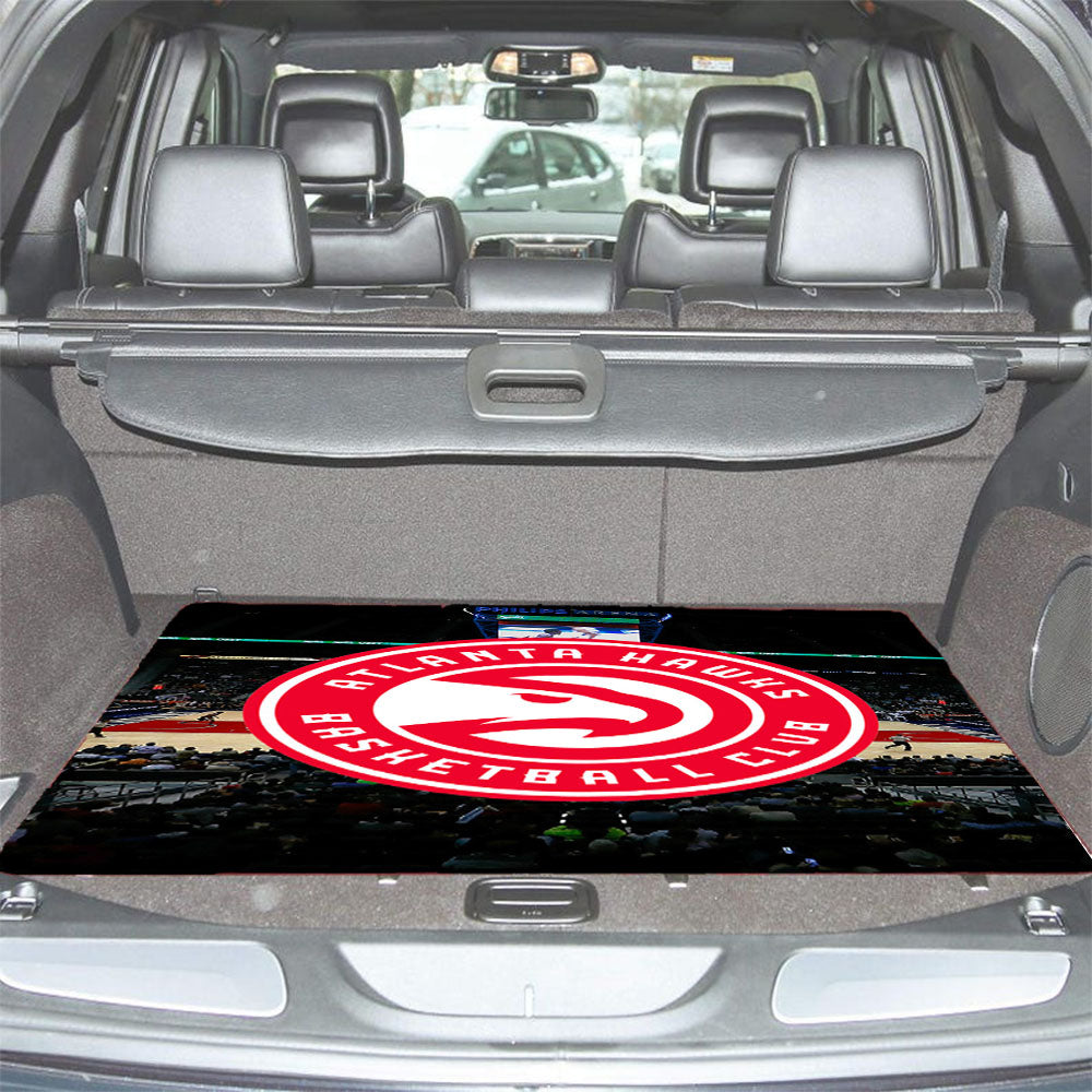 Top Atlanta Hawks Court Wallpaper Car Trunk Mat Non Slip