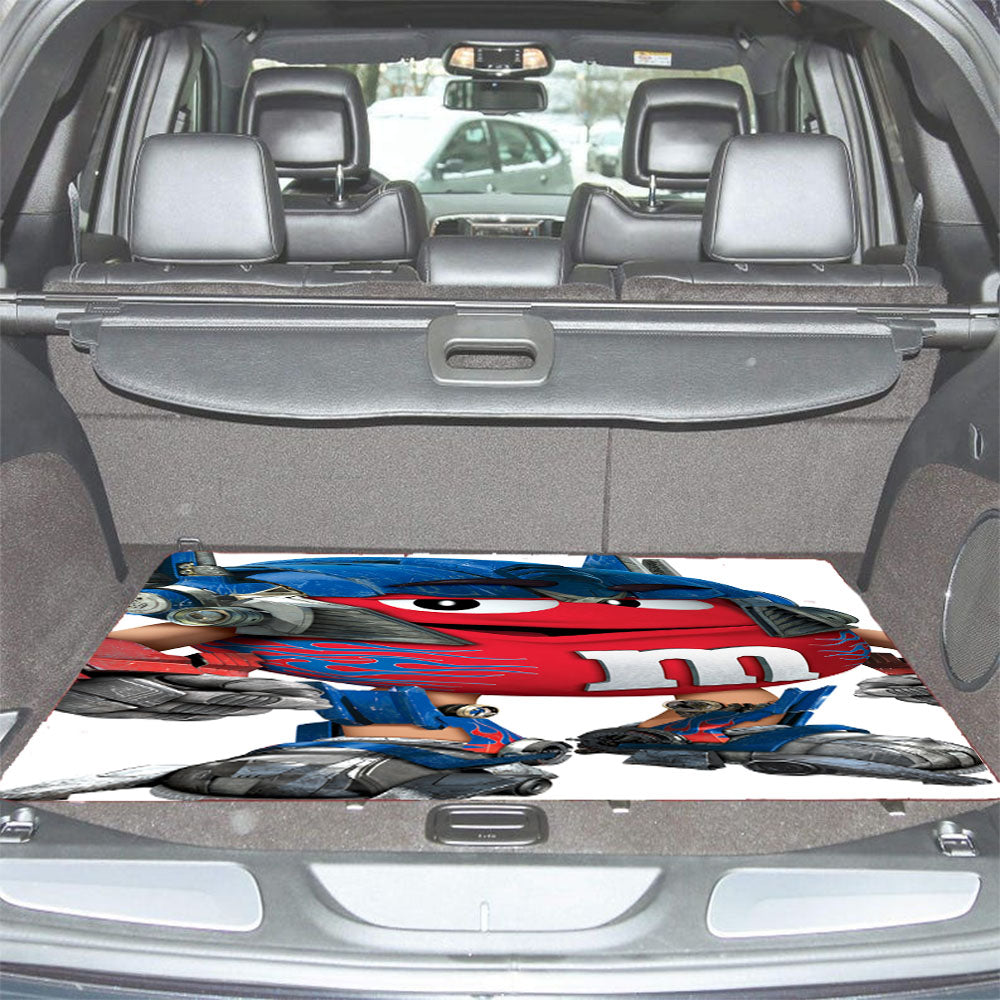 Transformer M&M Mascot Red Car Trunk Mat Non Slip