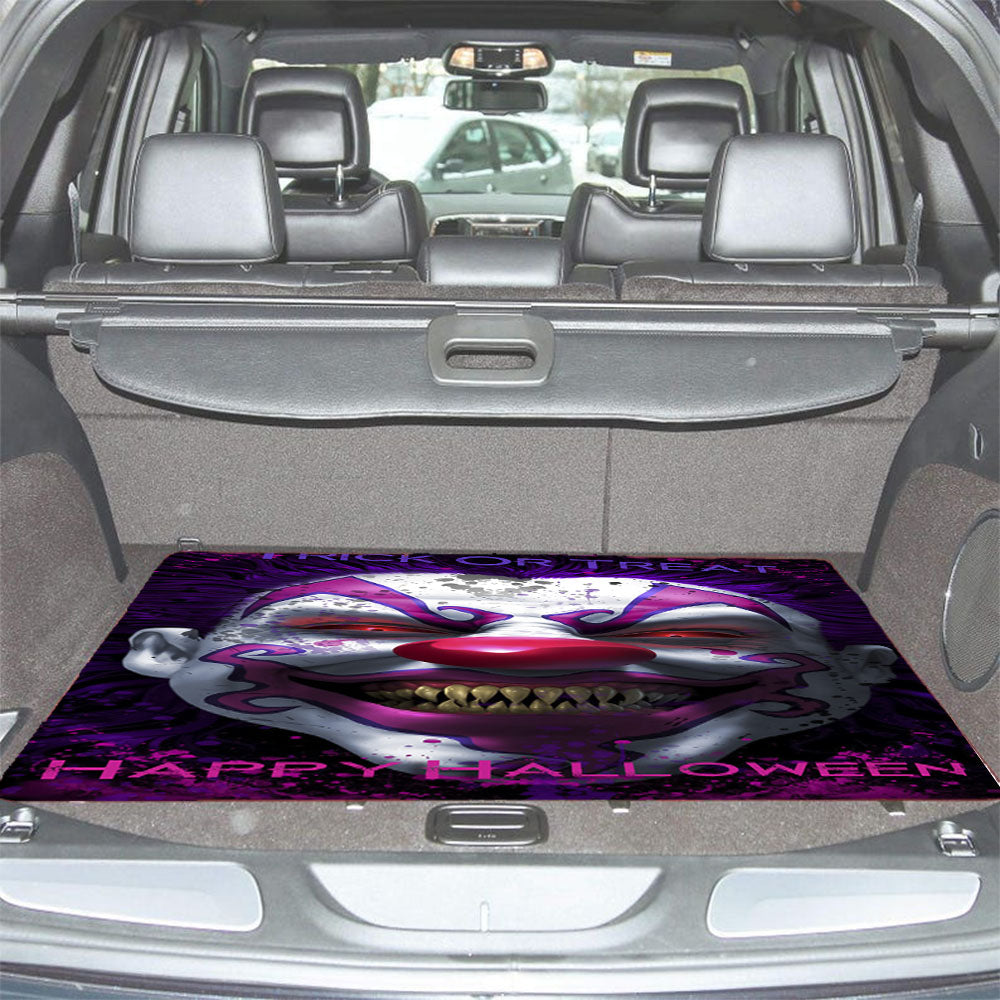 Trick Or Treat Happy Halloween Joker Car Trunk Mat Non Slip