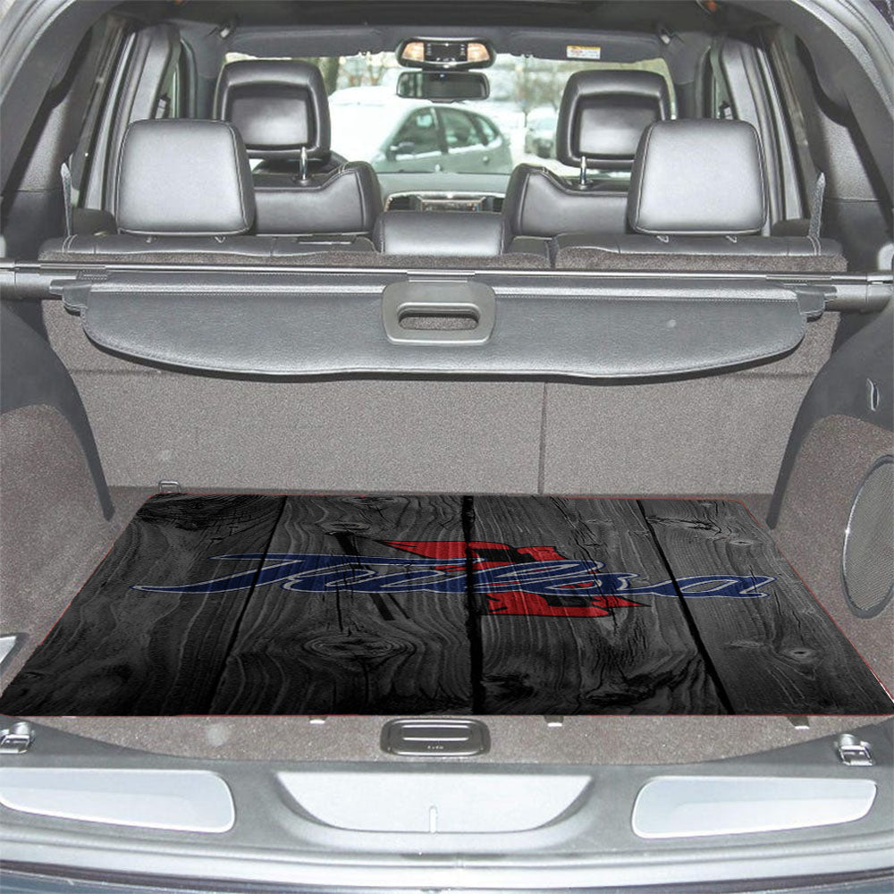 Tulsa Golden Hurricane Nfl Logo Dark Wood Wallpaper Car Trunk Mat Non Slip