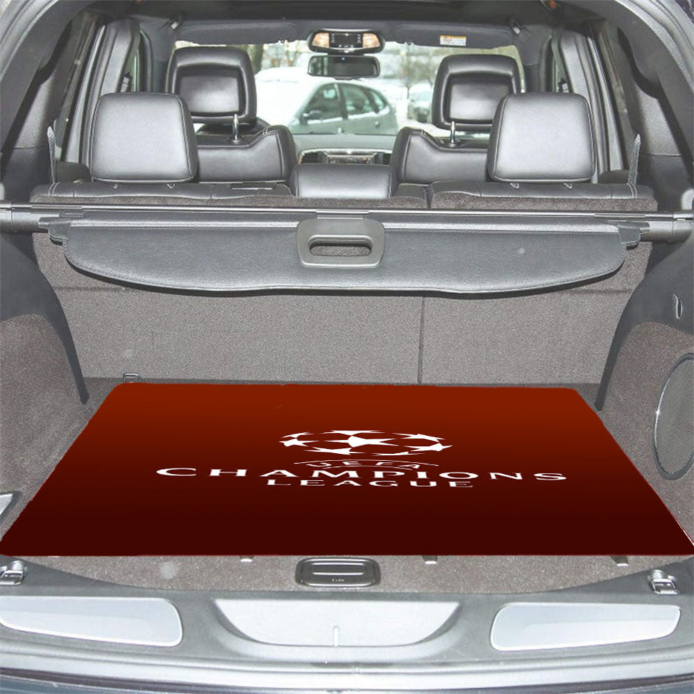 Uefa Champions League Football Logo Wallpaper Car Trunk Mat Non Slip