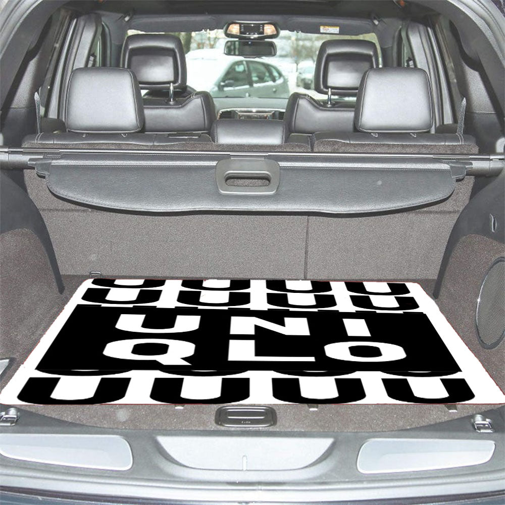 Uniqlo Logo X U Black Car Trunk Mat Non Slip