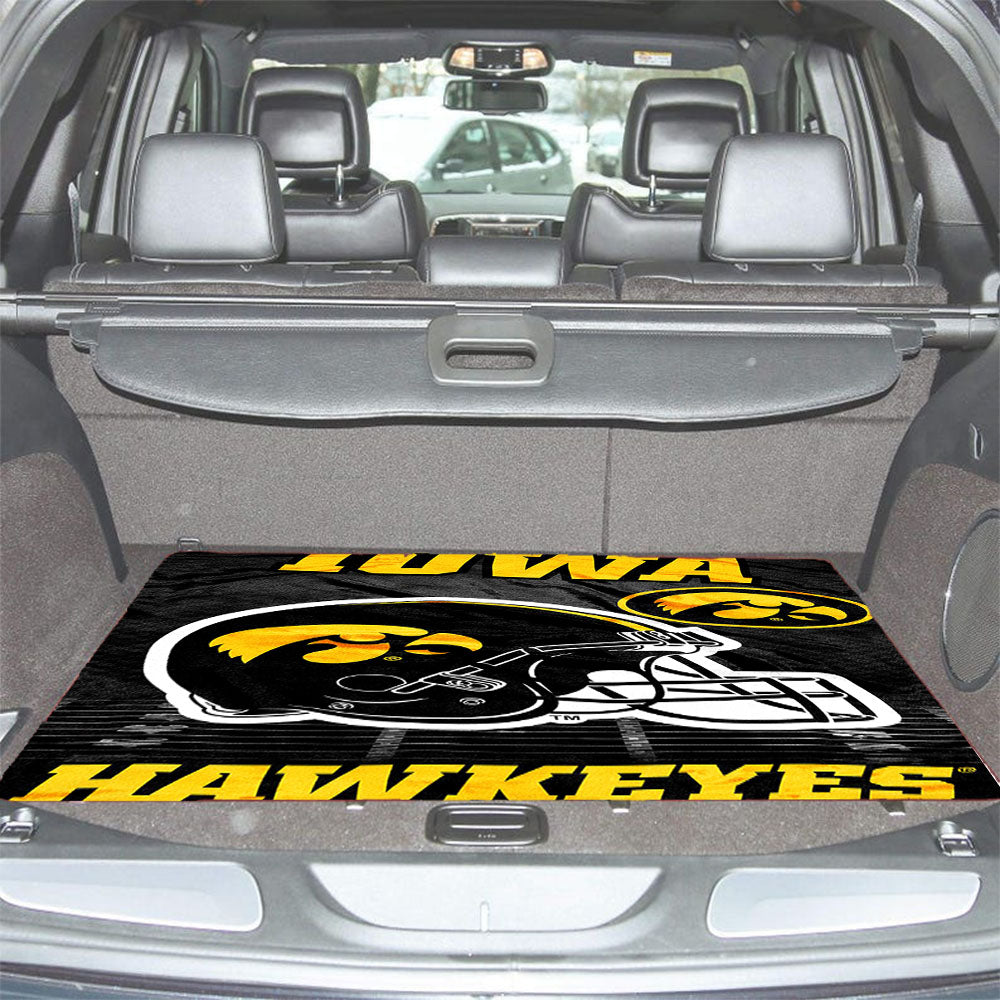 University Of Iowa Hawkeyes Black Car Trunk Mat Non Slip