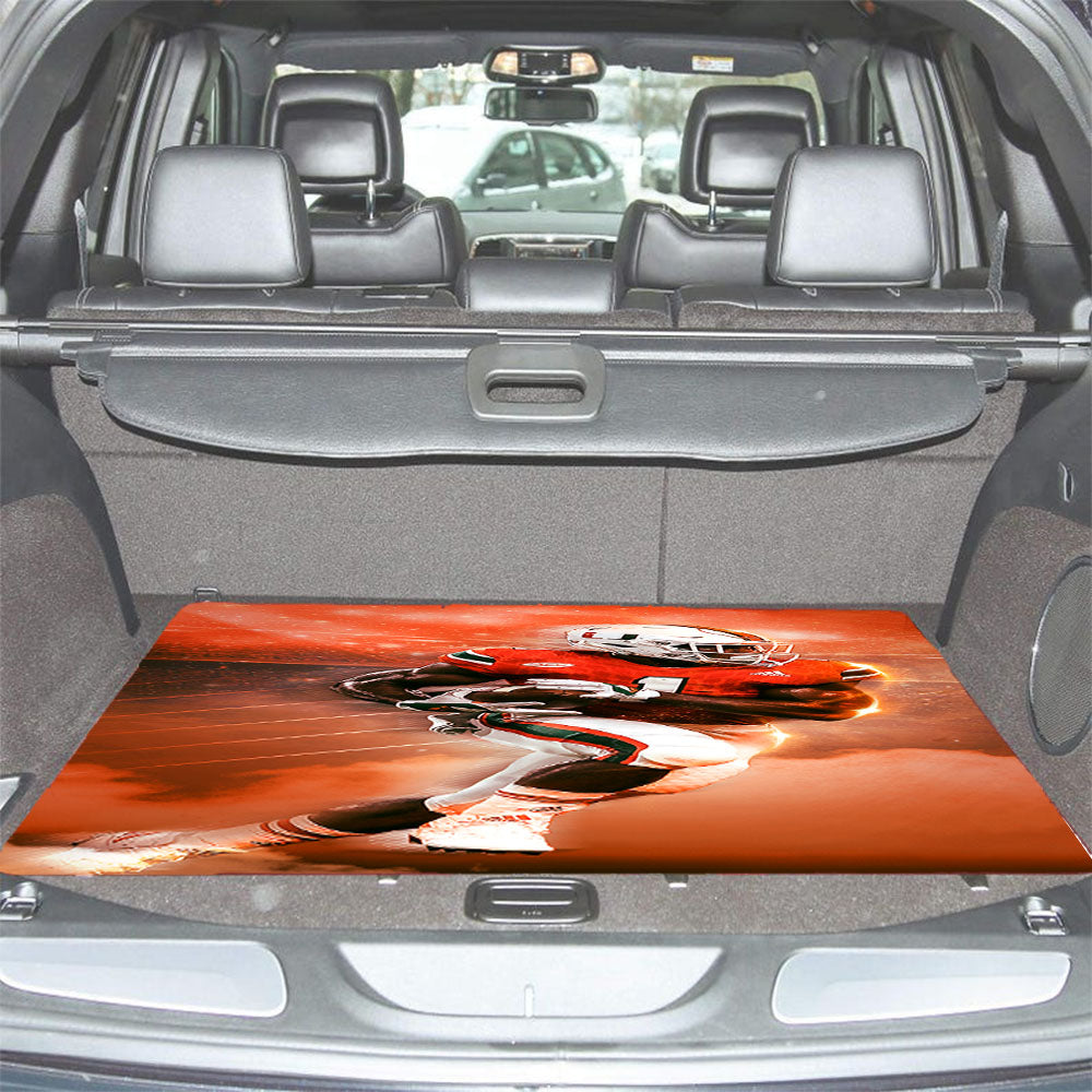 University Of Miami Football Car Trunk Mat Non Slip
