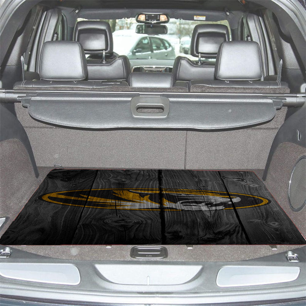University Of Missouri Tigers Logo Dark Wood Wallpaper Car Trunk Mat Non Slip
