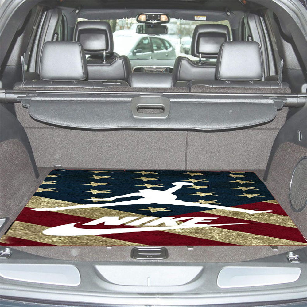 Us Flag Nike Jordan Car Trunk Mat Non Slip