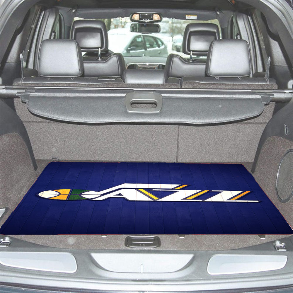 Utah Jazz Hardwood Wallpaper Car Trunk Mat Non Slip