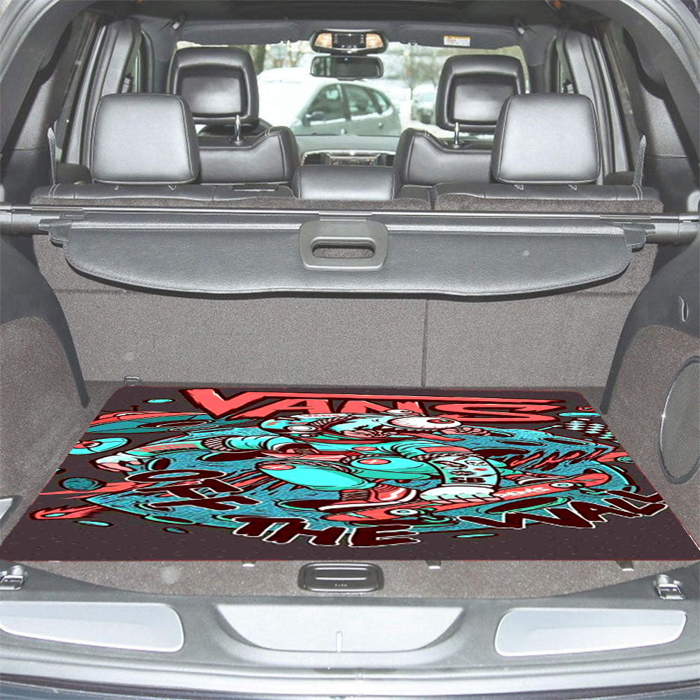 Vans Art Pink Blue Car Trunk Mat Non Slip