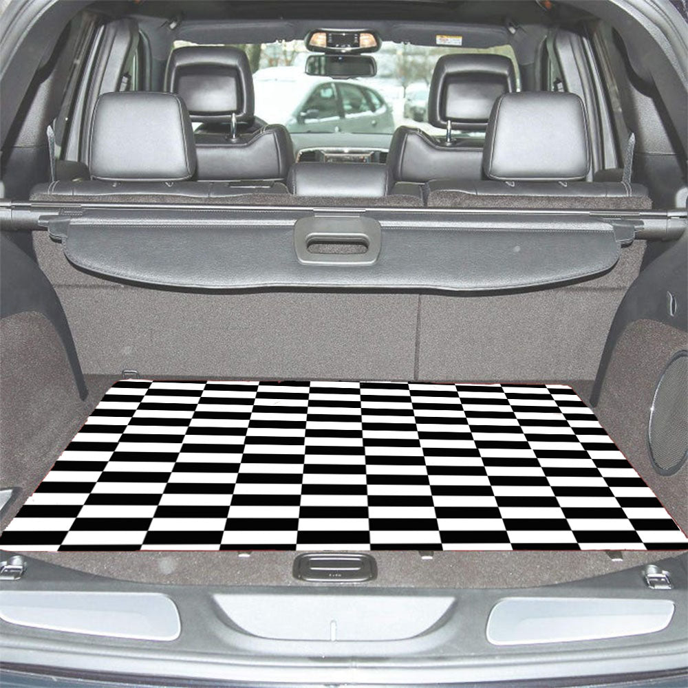 Vans Black And White Squares Car Trunk Mat Non Slip