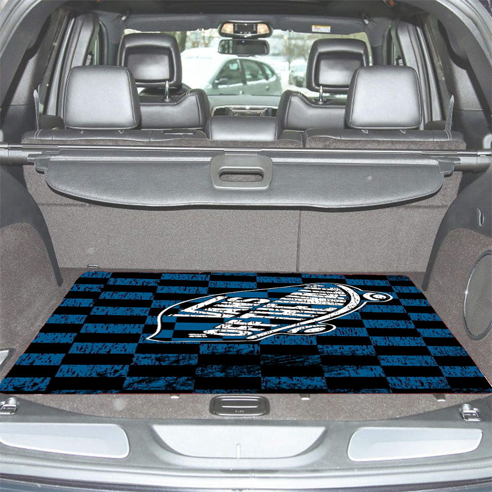 Vans Logo Black Blue Square Car Trunk Mat Non Slip