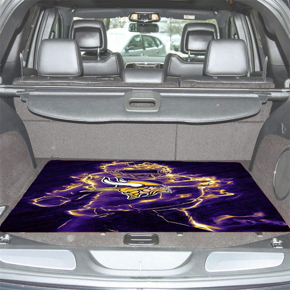 Vikings On Fire Car Trunk Mat Non Slip