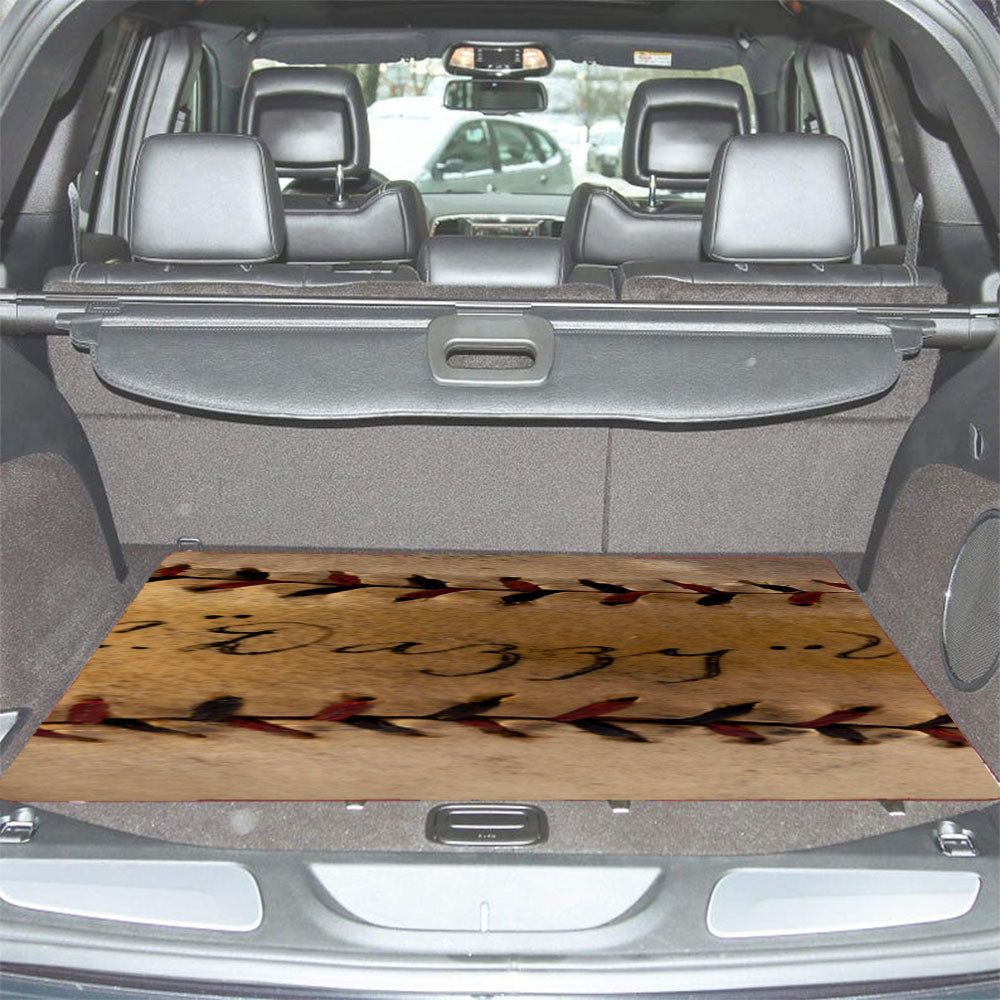 Vintage Ball Baseball Car Trunk Mat Non Slip