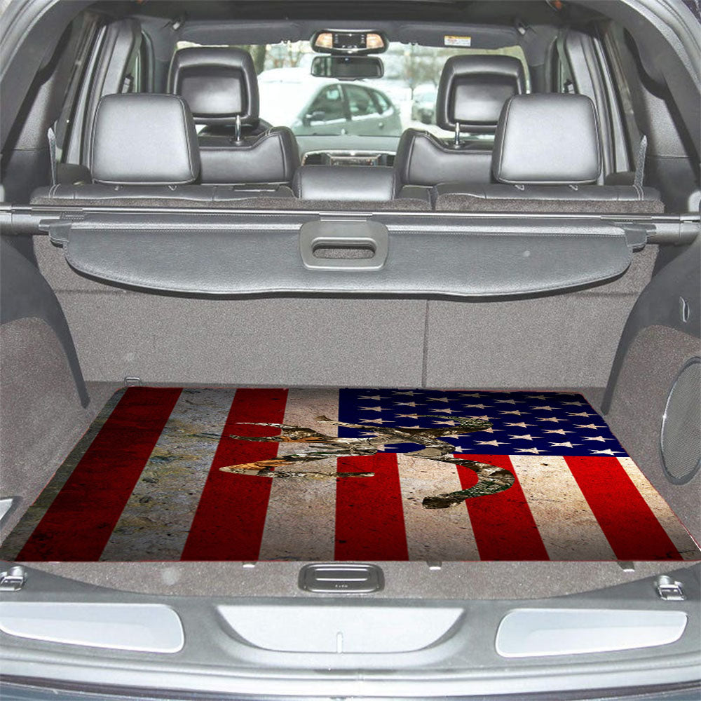Vintage Flag Browning Deer Realtree Car Trunk Mat Non Slip