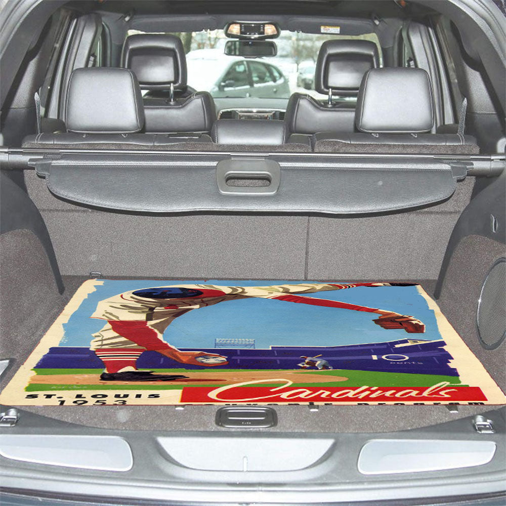 Vintage St Lous Cardinals Scorecard Car Trunk Mat Non Slip