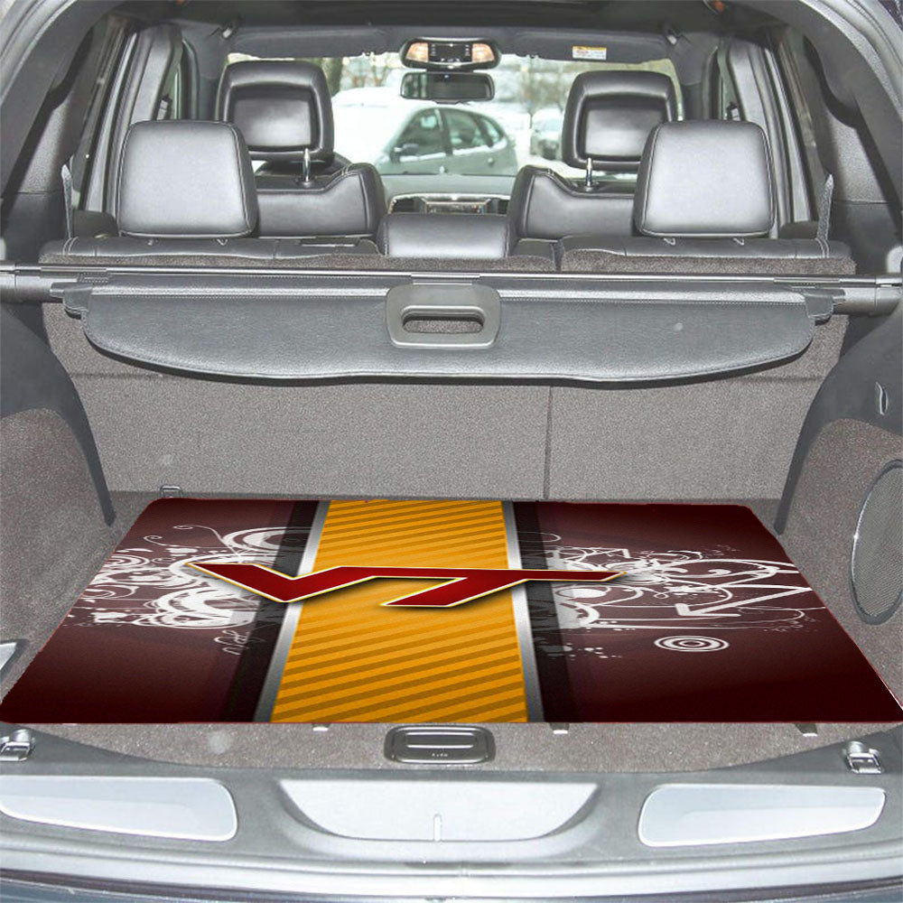 Virginia Tech Logo Wallpaper Car Trunk Mat Non Slip