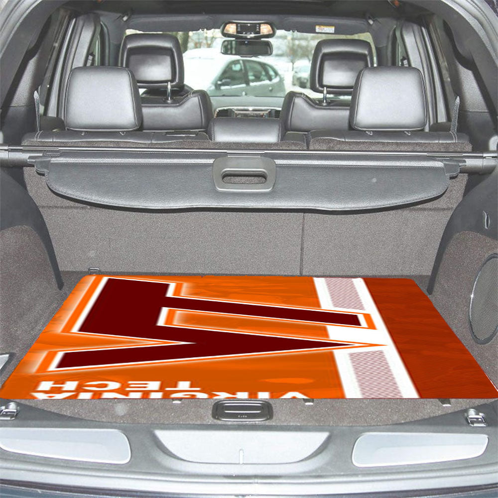 Virginia Tech Stripe Car Trunk Mat Non Slip
