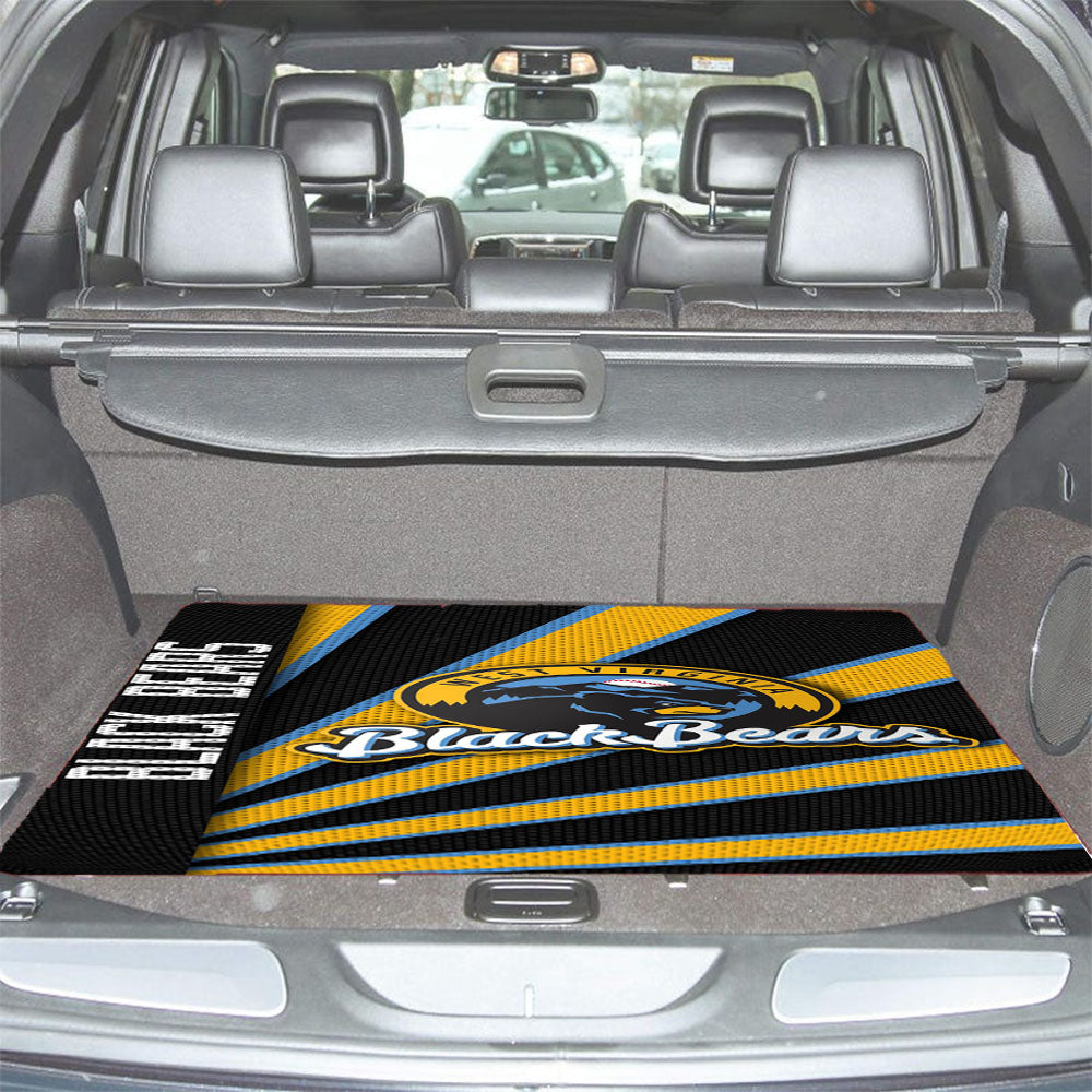 West Virginia Black Bears Stripe Wallpaper Car Trunk Mat Non Slip