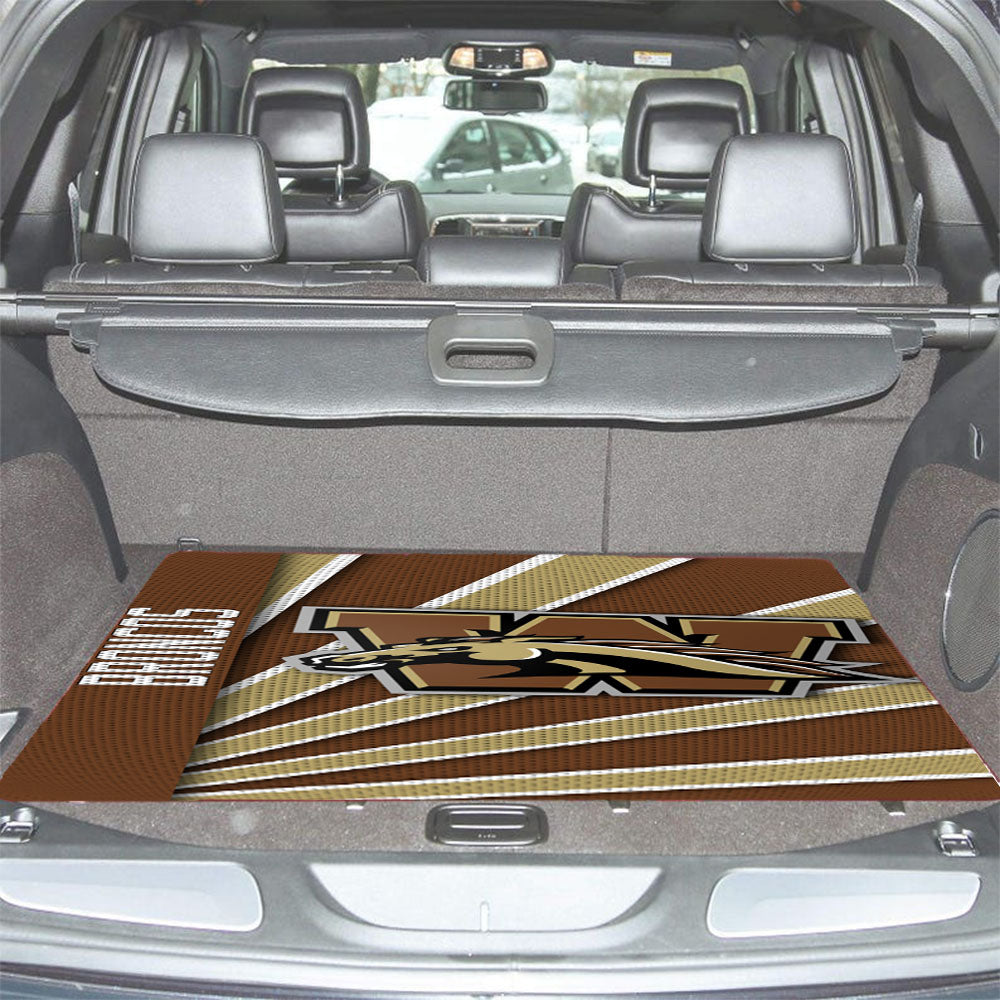 Western Michigan Broncos Stripe Wallpaper Car Trunk Mat Non Slip