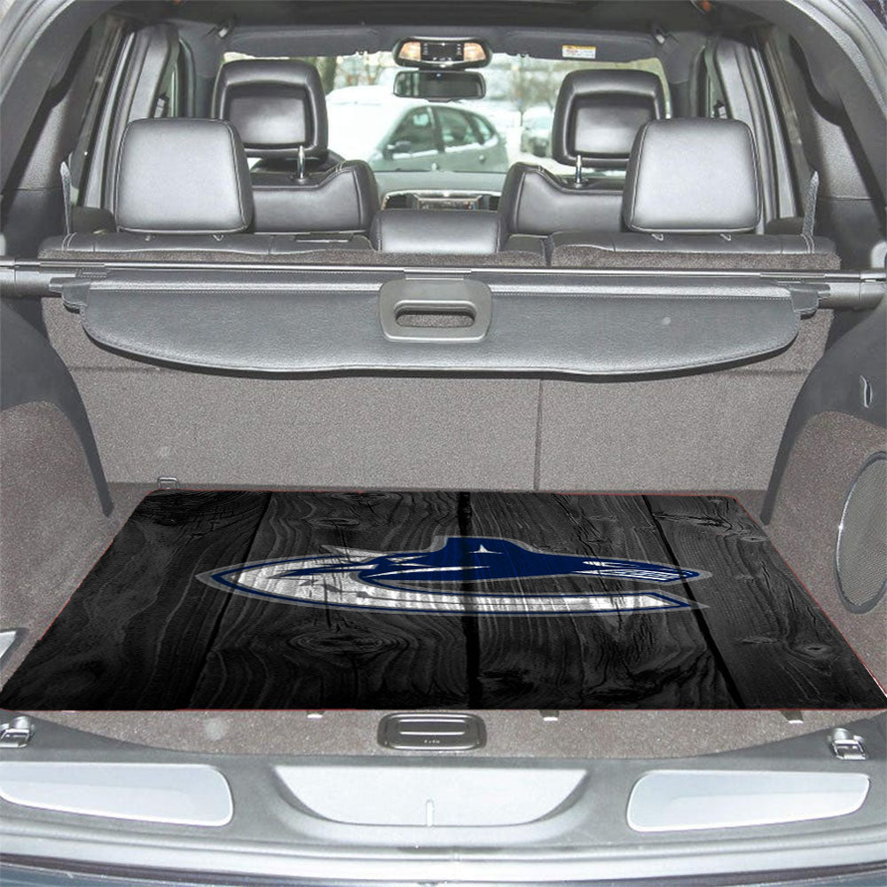 White Vancouver Canucks Nhl Logo Dark Wood Wallpaper Car Trunk Mat Non Slip