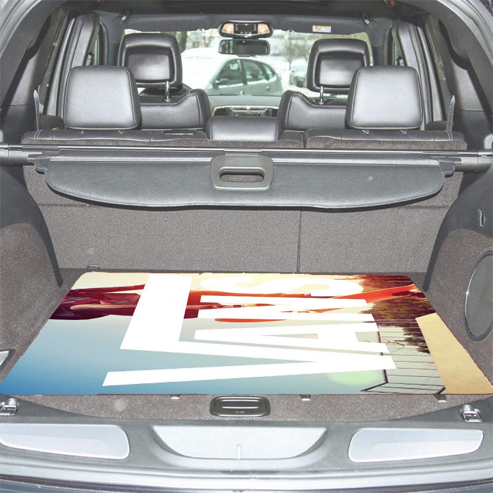 White Vans Logo Skateboarding Car Trunk Mat Non Slip