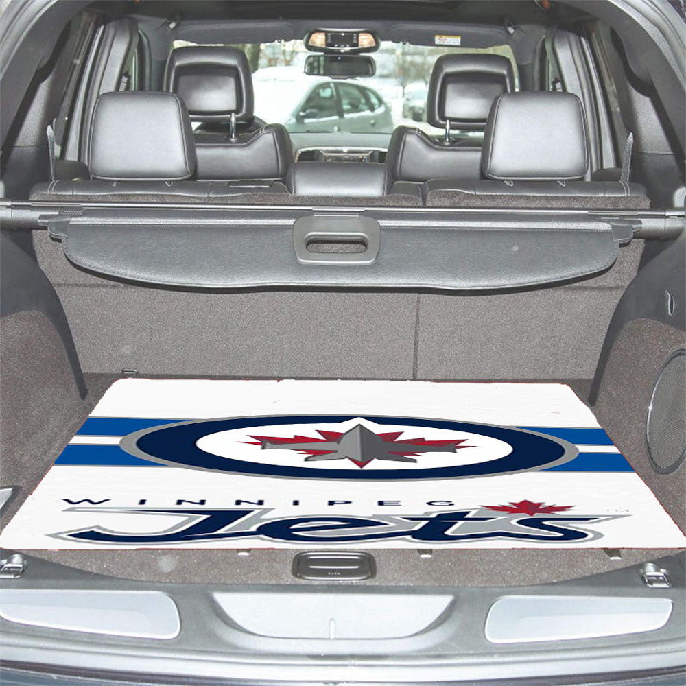 Winnipeg Jets Logo 2 Car Trunk Mat Non Slip