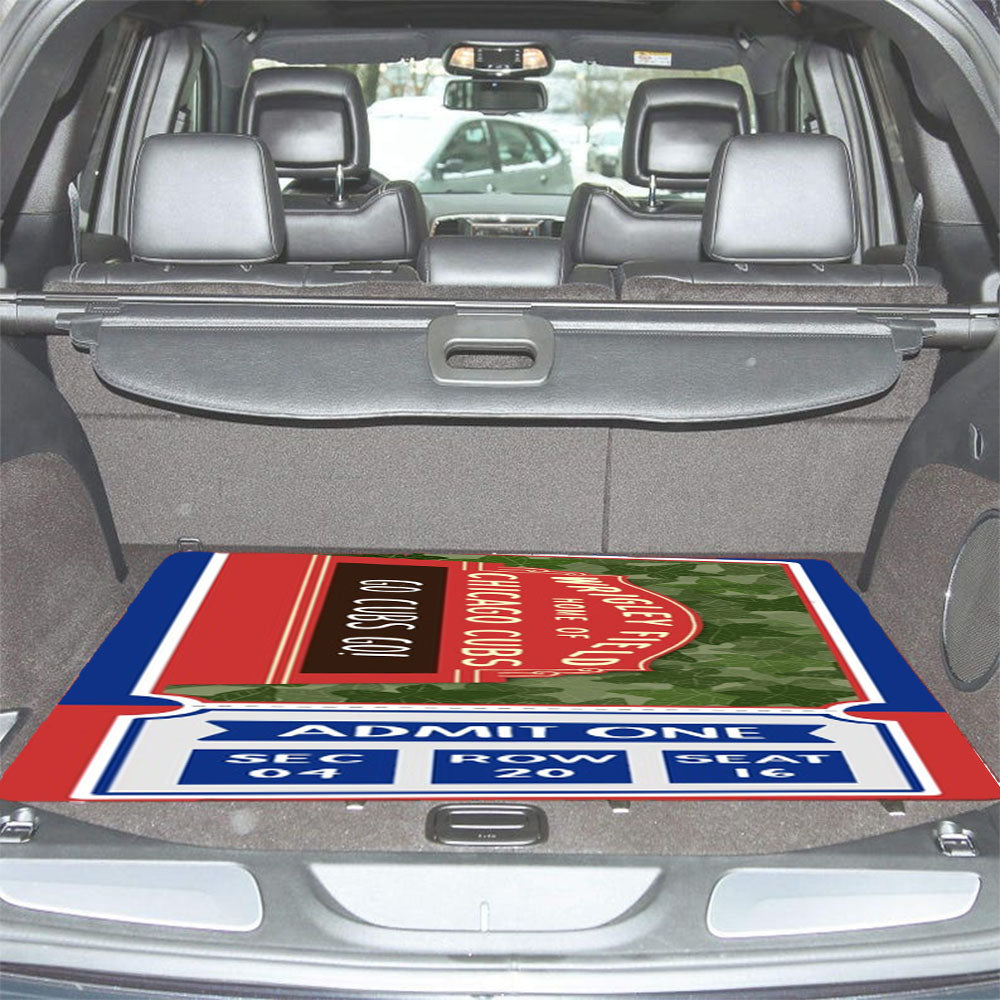 Wrigley Field Home Of Chicago Cubs Car Trunk Mat Non Slip