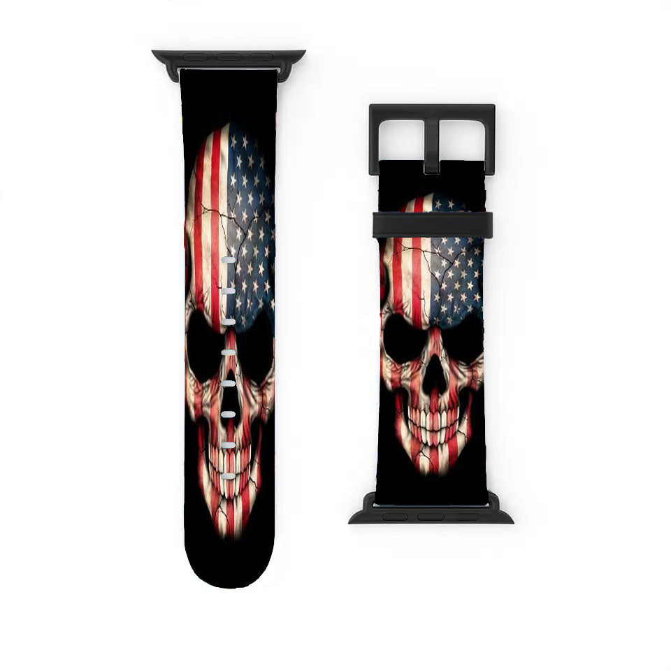 American Flag Skull Apple Watch Band 38Mm - 44Mm