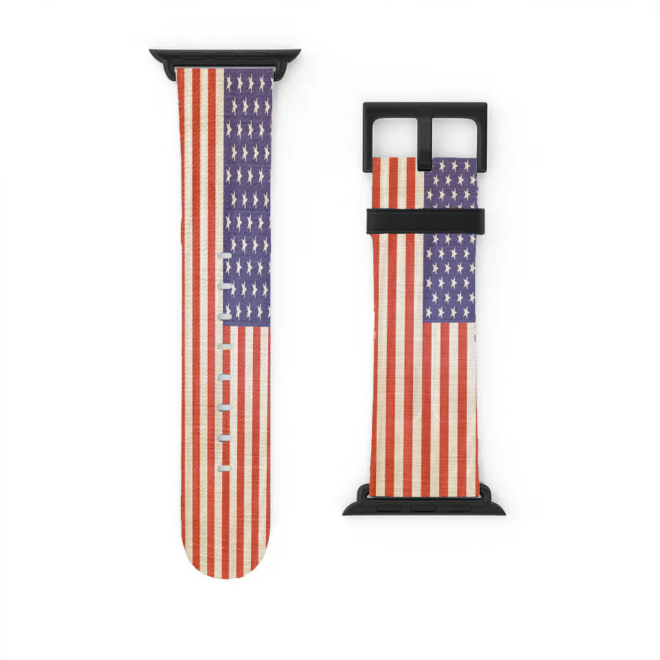 American Flag Texture Apple Watch Band 38Mm - 44Mm